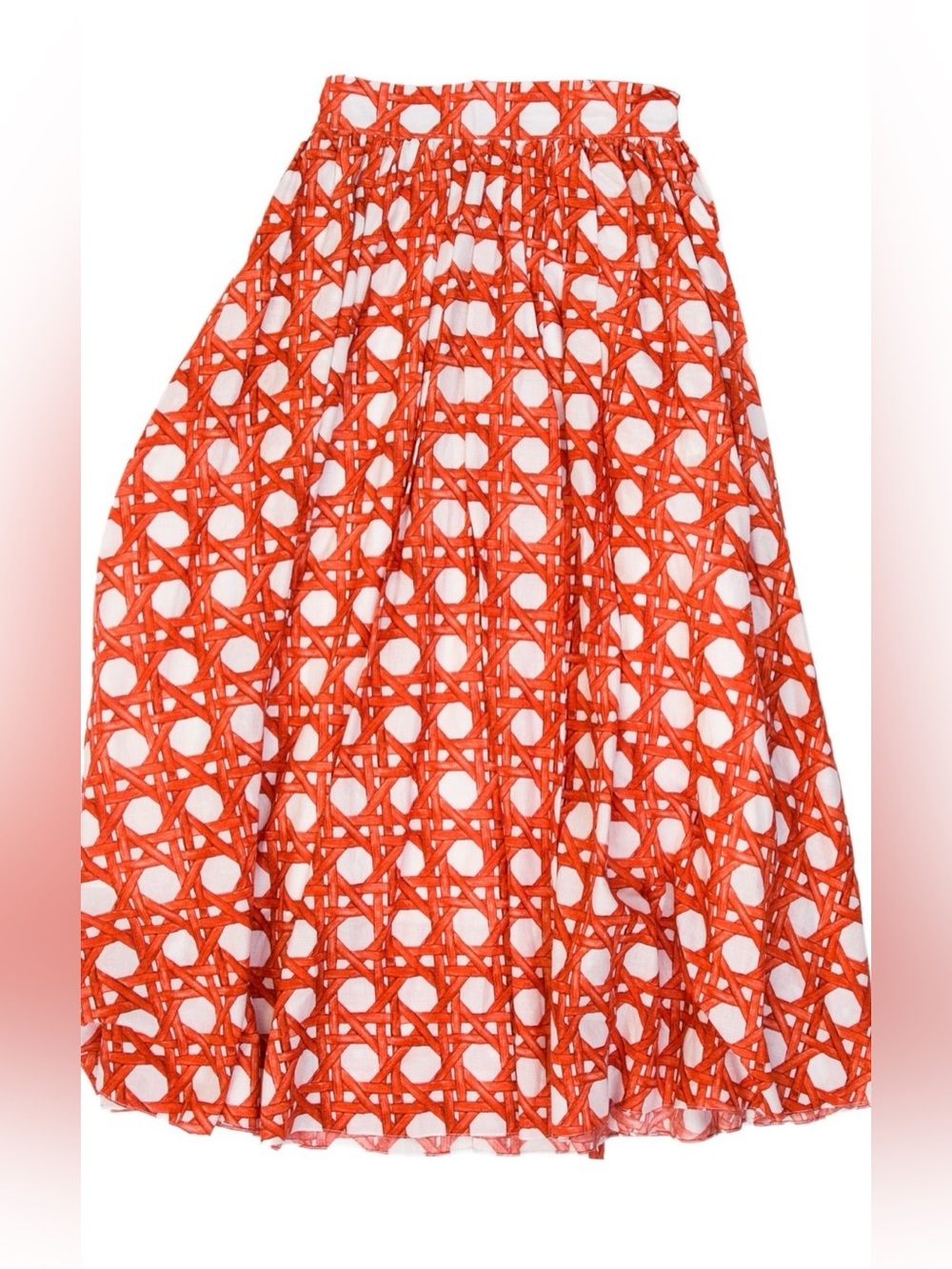 Charina sarte orange and white skirt